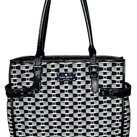 kate spade Handbags - Kate Spade Large Checkered ♠️ Tote/Bag Story Book Lining HTF RARE FIND! FEW MADE